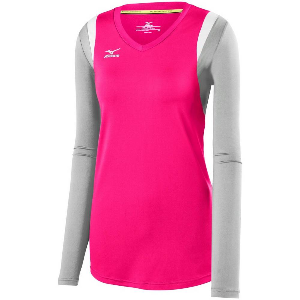 Mizuno Balboa 5.0 Long Sleeve Női Mezek Rózsaszín/Titán FDT986140